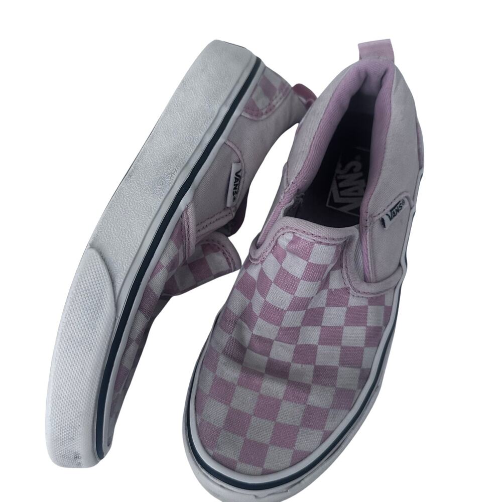Vans Classic Slip-On Pink Checkered Shoes - Girls Size 1